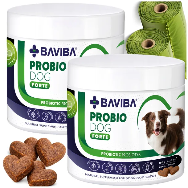 Zestaw 2x BAVIBA ProBioDOG FORTE 120szt Probiotyk dla psa Anty-Świąd