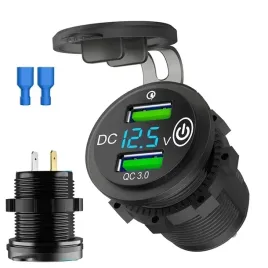 ladowarka-motocyklowa-samochodowa-2x-usb-quick-charge-woltomierz-zabudowa
