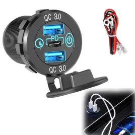 wydajny-ladowarka-samochodowa-usb-typ-c-gniazdo-montazowe-2x-qc-3-0-pd