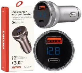ladowarka-samochodowa-38w-z-woltomierzem-usb-usb-c-do-auta-samochodu