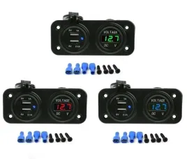samochod-woltomierz-ladowarka-2x-usb-2a-panel-2w1