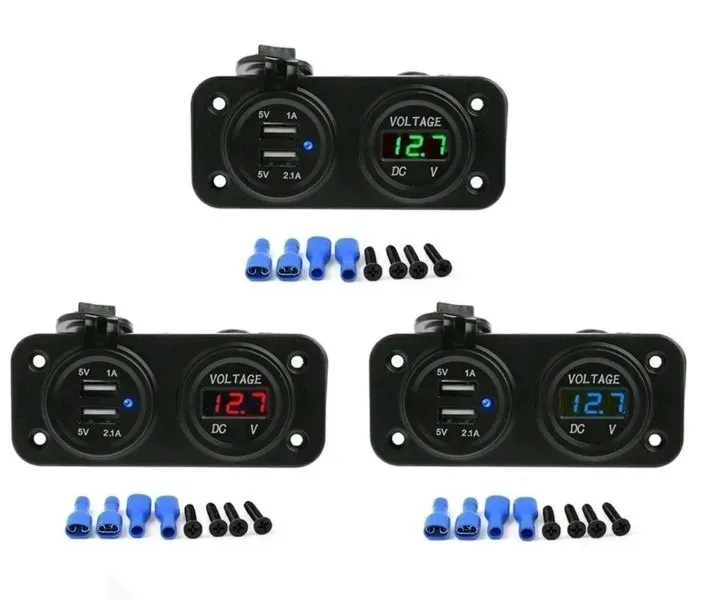 samochod-woltomierz-ladowarka-2x-usb-2a-panel-2w1