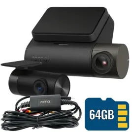 wideorejestrator-70mai-a200-na-przod-i-tyl-karta-64gb-adapter-zasilania