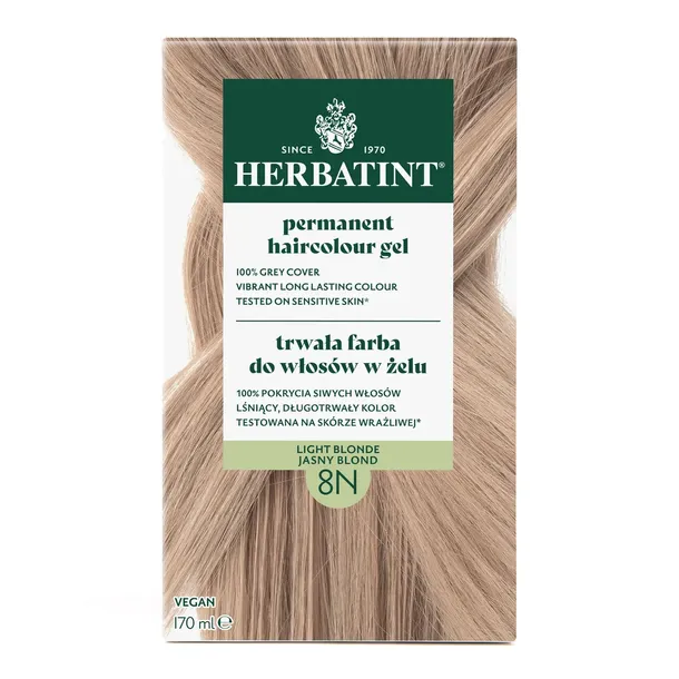 Herbatint 8N - Jasny Blond, Trwała farba do włosów