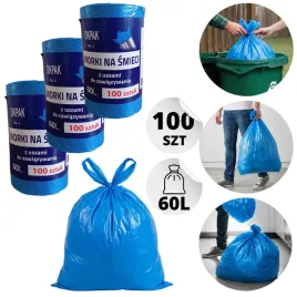 3xdikpak-worki-na-smieci-60l-wiazane-niebieski-100-szt