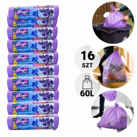 10xkangoobags-worki-na-smieci-60l-wiazane-fioletowe-lawenda-16szt