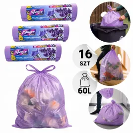 3xkangoobags-worki-na-smieci-60l-wiazane-fioletowe-lawenda-16szt