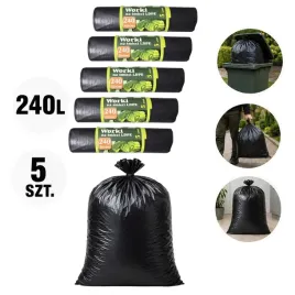 worki-na-smieci-ldpe-240l-mocne-wytrzymale-eko-czarne-zestaw-5-x-5-szt