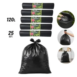 worki-na-smieci-ldpe-120l-mocne-wytrzymale-eko-czarne-zestaw-5-x-25-szt