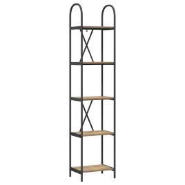 polka-na-ksiazki-dab-rzemieslniczy-40-x-30-x-183-cm
