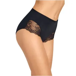 figi-damskie-z-wysokim-stanem-bawelniane-julia-with-lace-marilyn-czarne-m