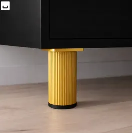 nozka-meblowa-okragla-ryflowana-z-regulacja-mocna-nowoczesna-zlota-150-mm