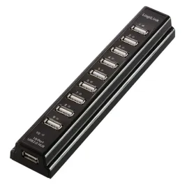 hub-usb-2-0-10-portow-z-zasilaczem-3a-480-mbit-s-led-logilink-czarny