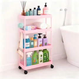 powerking-waski-wozek-regal-organizer-na-kolkach-4-poziomy-rozowy
