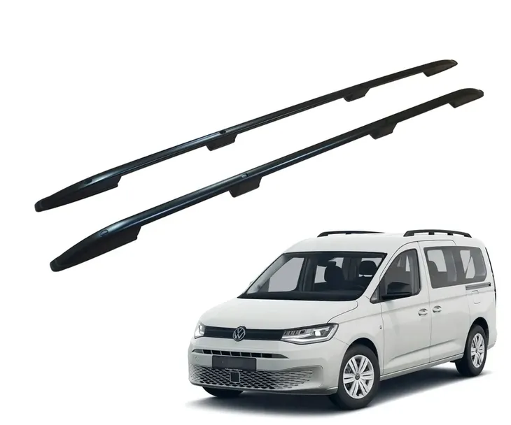 VW CADDY V MAXI 2021 + RELINGI DACHOWE BAGAŻNIK WYTRZYMAŁE MOCNE CZARNE