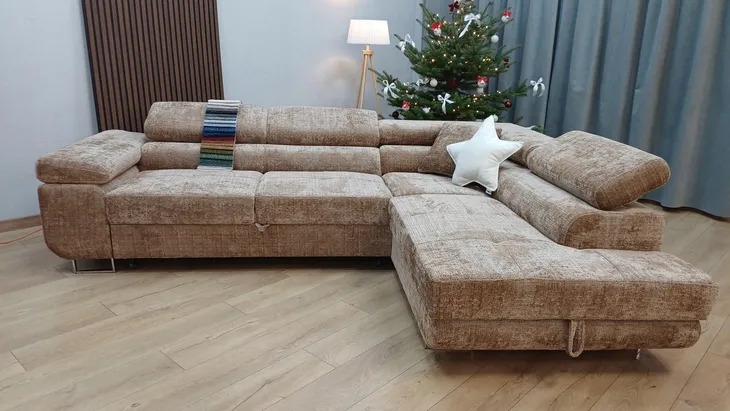 Narożnik Aston do salonu Rozkładany Funkcja spania Rogówka Modne Kolory