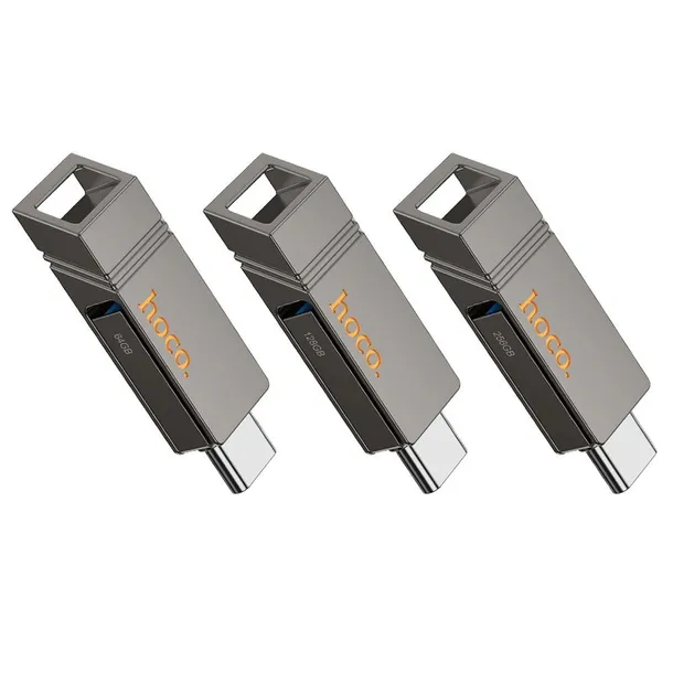 pendrive-64gb-usb-3-2-usb-a-usb-c-hoco-ud14-szary