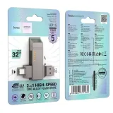 pendrive-32gb-usb-3-2-usb-a-usb-c-hoco-ud15-szary