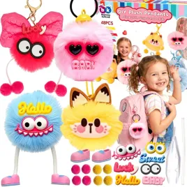 zestaw-do-tworzenia-breloczkow-do-kluczy-zawieszki-brelok-puchaty-na-plecak