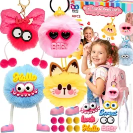 zestaw-do-tworzenia-breloczkow-do-kluczy-zawieszki-brelok-puchaty-na-plecak