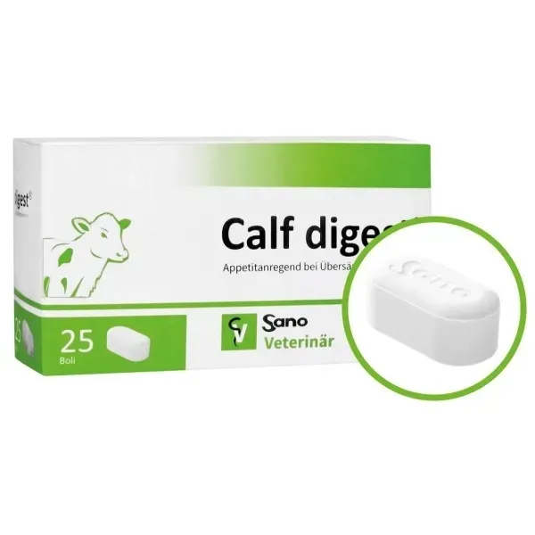 Calf Digest 25 szt. – tabletki na biegunkę i brak apetytu cieląt – Sano