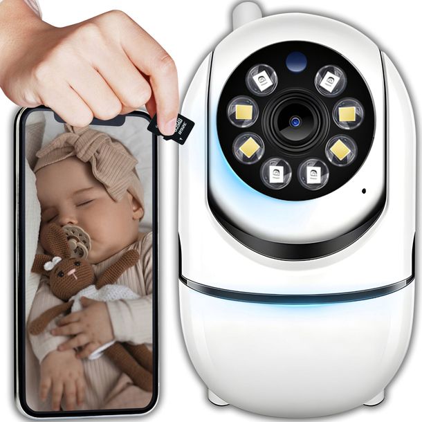 NIANIA ELEKTRONICZNA IP FULL HD WiFi KAMERA OBROTOWA BEZPRZEWODOWA KAMERKA
