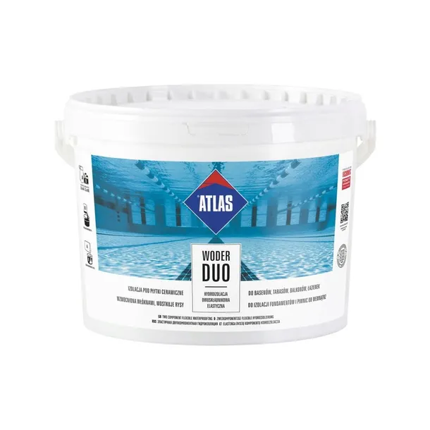 Atlas Woder Duo hydroizolacja (folia) dwuskładnikowa elastyczna 16 kg