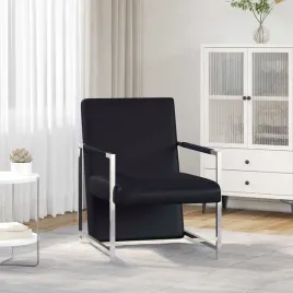 vidaxl-fotel-z-chromowanymi-nozkami-czarny-sztuczna-skora