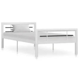 vidaxl-rama-lozka-bialo-czarna-metalowa-100-x-200-cm