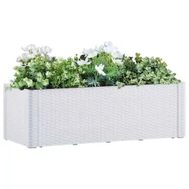 vidaxl-podwyzszona-donica-z-systemem-podlewania-biala-100x43x33-cm