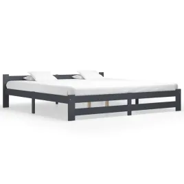vidaxl-rama-lozka-ciemnoszara-lite-drewno-sosnowe-200-x-200-cm