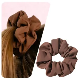 gumka-do-wlosow-jak-jedwab-scrunchies-brazowa-bezpieczna-frotka-duza-xxl
