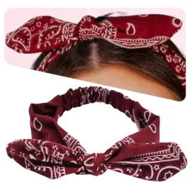 opaska-do-wlosow-bandana-z-kokarda-bordowa-na-gumce-paisley-na-glowe-modna