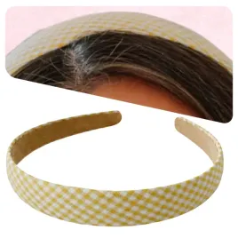 opaska-do-wlosow-szeroka-na-glowe-kratka-zolta-klasyczna-vintage-pudrowa