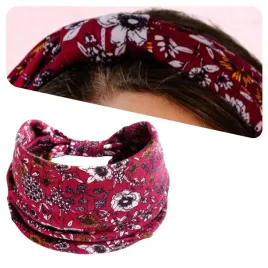 opaska-na-glowe-szeroka-do-wlosow-bordowa-wygodna-w-kwiaty-na-uszy-modna