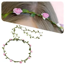 wianek-opaska-z-kwiatami-na-glowe-rozowy-dlugi-z-liscmi-do-wlosow-boho