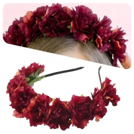 opaska-wianek-do-wlosow-z-kwiatami-szeroka-bordowa-boho-lekka-i-wygodna