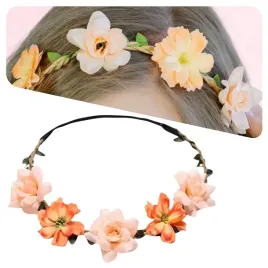 wianek-opaska-z-kwiatami-na-glowe-pomaranczowy-wygodny-na-gumce-styl-boho