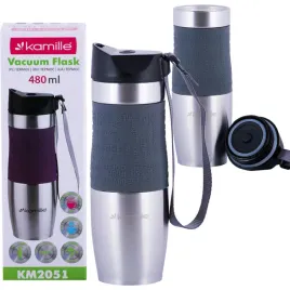 kubek-termiczny-bidon-termos-480ml-szary-kamille-km2051-silikonowa-nakladka