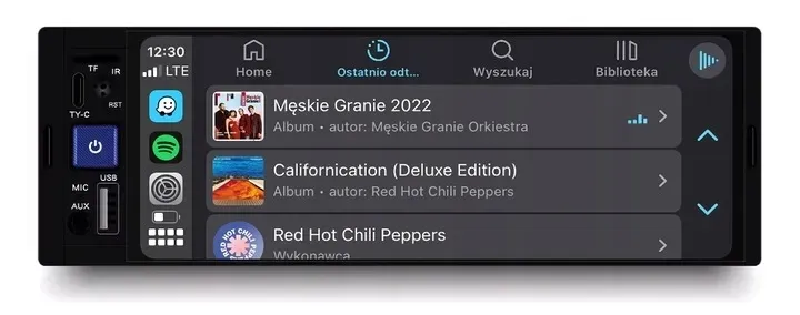 radio-nawigacja-1din-carplay-android-auto-mapy-bluetooth-aux-stan-nowy-model-brak-informacji