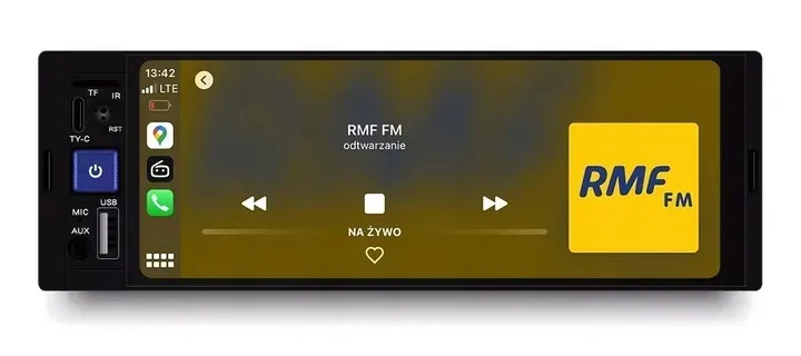 radio-nawigacja-1din-carplay-android-auto-mapy-bluetooth-aux-stan-opakowania-oryginalne-stan-nowy