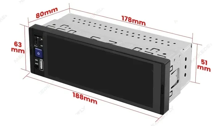 radio-nawigacja-1din-carplay-android-auto-mapy-bluetooth-aux-stan-opakowania-oryginalne-model-brak-informacji
