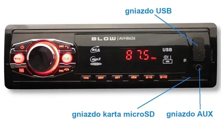 radio-samochodowe-bluetooth-usb-aux-glosniki-13-stan-opakowania-oryginalne