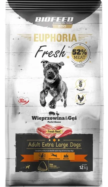 Biofeed Euphoria Fresh Adult Wieprzowina Gęś XL 12kg