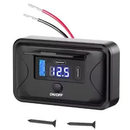 gniazdo-samochodowe-montazowe-12v-24v-usb-2xpd-qc3-0-on-off-woltomierz-90w