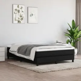 vidaxl-lozko-kontynentalne-czarna-140x200-cm-obita-tkanina