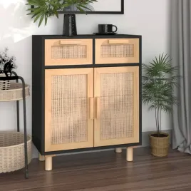 vidaxl-komoda-czarna-60x30x75-cm-lita-sosna-i-naturalny-rattan