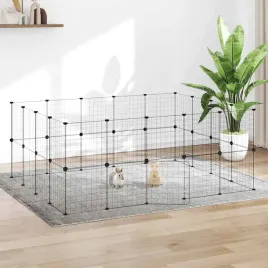 vidaxl-klatka-dla-zwierzat-z-bramka-36-paneli-czarna-35x35-cm-stal