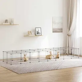 vidaxl-klatka-dla-zwierzat-z-bramka-36-paneli-czarna-35x35-cm-stal