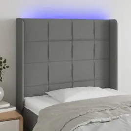 vidaxl-zaglowek-do-lozka-z-led-ciemnoszary-93x16x118-128-cm-tkanina